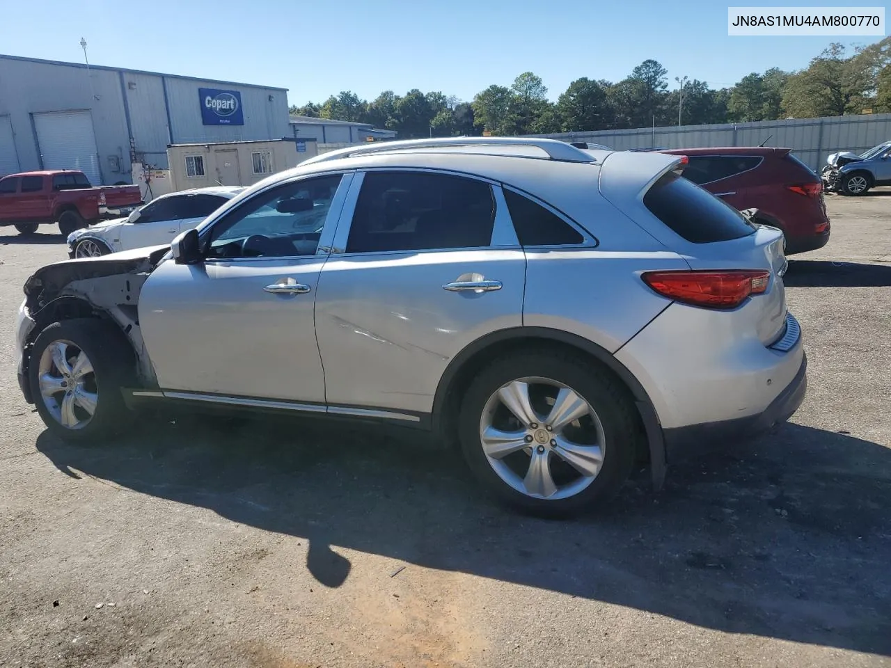 2010 Infiniti Fx35 VIN: JN8AS1MU4AM800770 Lot: 76324424