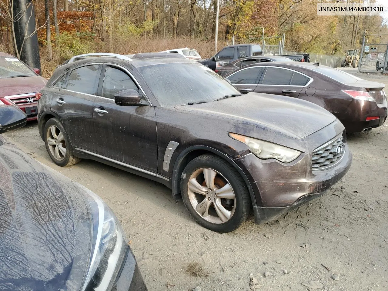 2010 Infiniti Fx35 VIN: JN8AS1MU4AM801918 Lot: 78848484