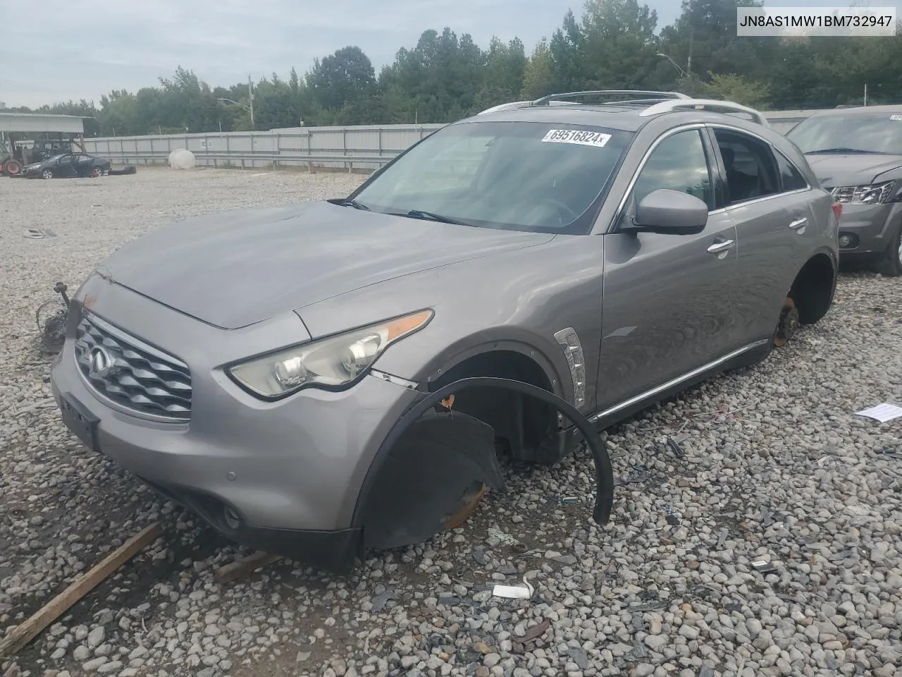 2011 Infiniti Fx35 VIN: JN8AS1MW1BM732947 Lot: 69516824