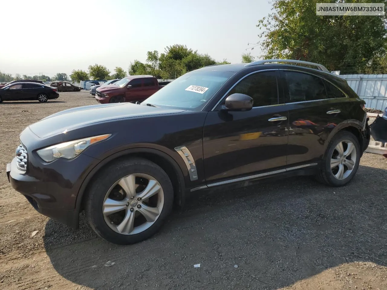 2011 Infiniti Fx35 VIN: JN8AS1MW6BM733043 Lot: 71278394