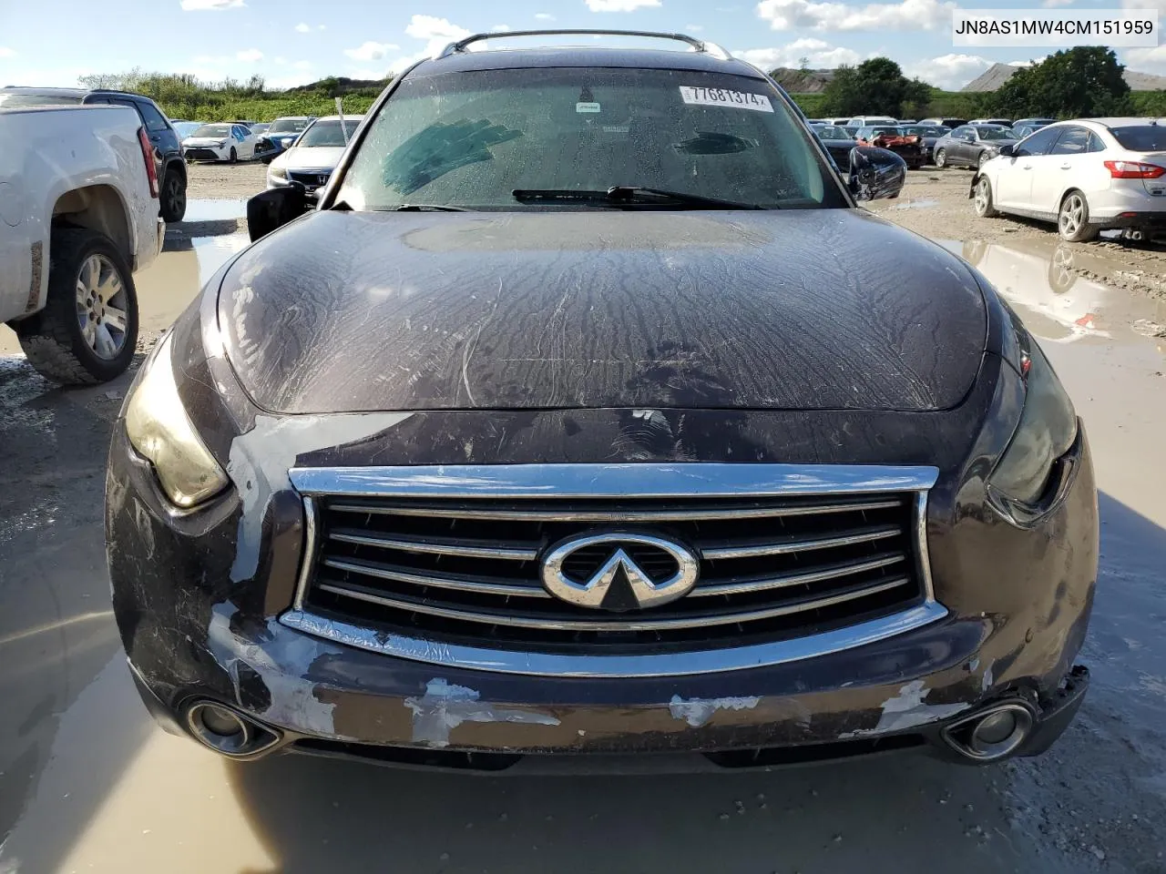 2012 Infiniti Fx35 VIN: JN8AS1MW4CM151959 Lot: 77681374