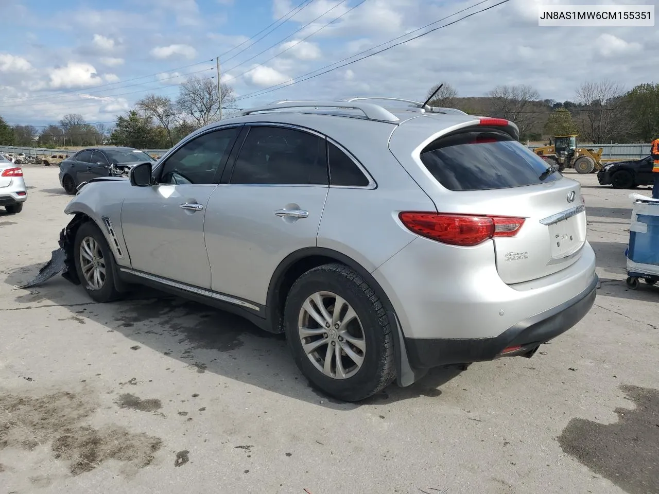 2012 Infiniti Fx35 VIN: JN8AS1MW6CM155351 Lot: 80712724