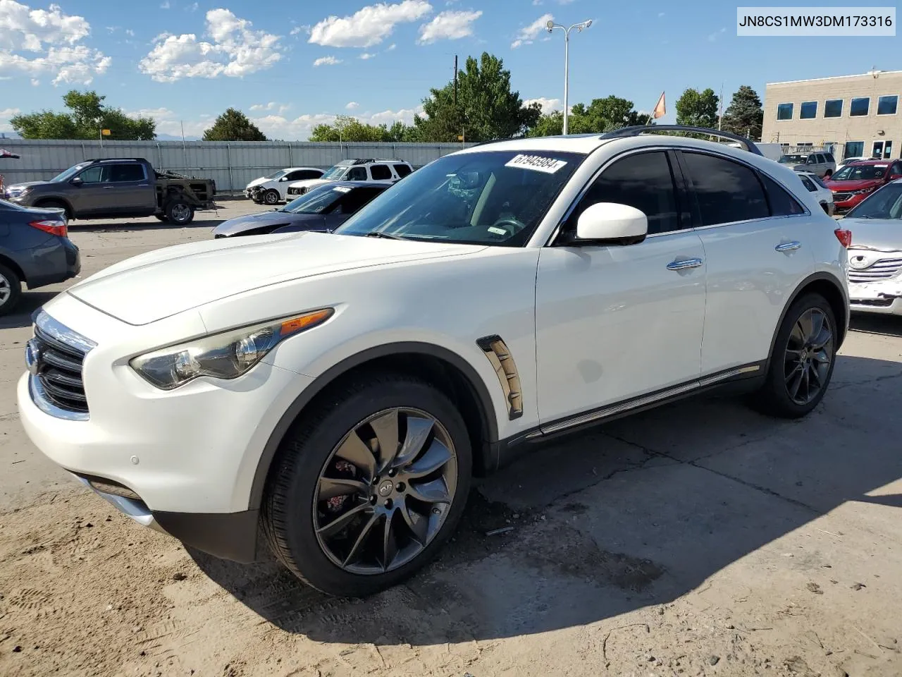 2013 Infiniti Fx37 VIN: JN8CS1MW3DM173316 Lot: 67945984