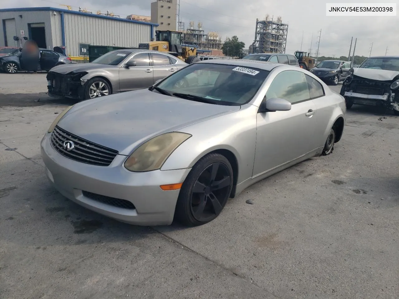 2003 Infiniti G35 VIN: JNKCV54E53M200398 Lot: 53337494