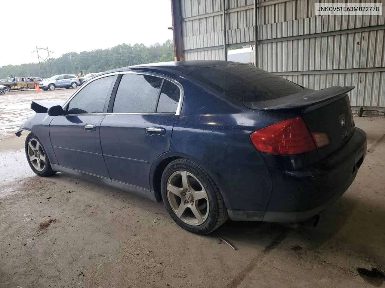 2003 Infiniti G35 VIN: JNKCV51E63M022778 Lot: 56683764