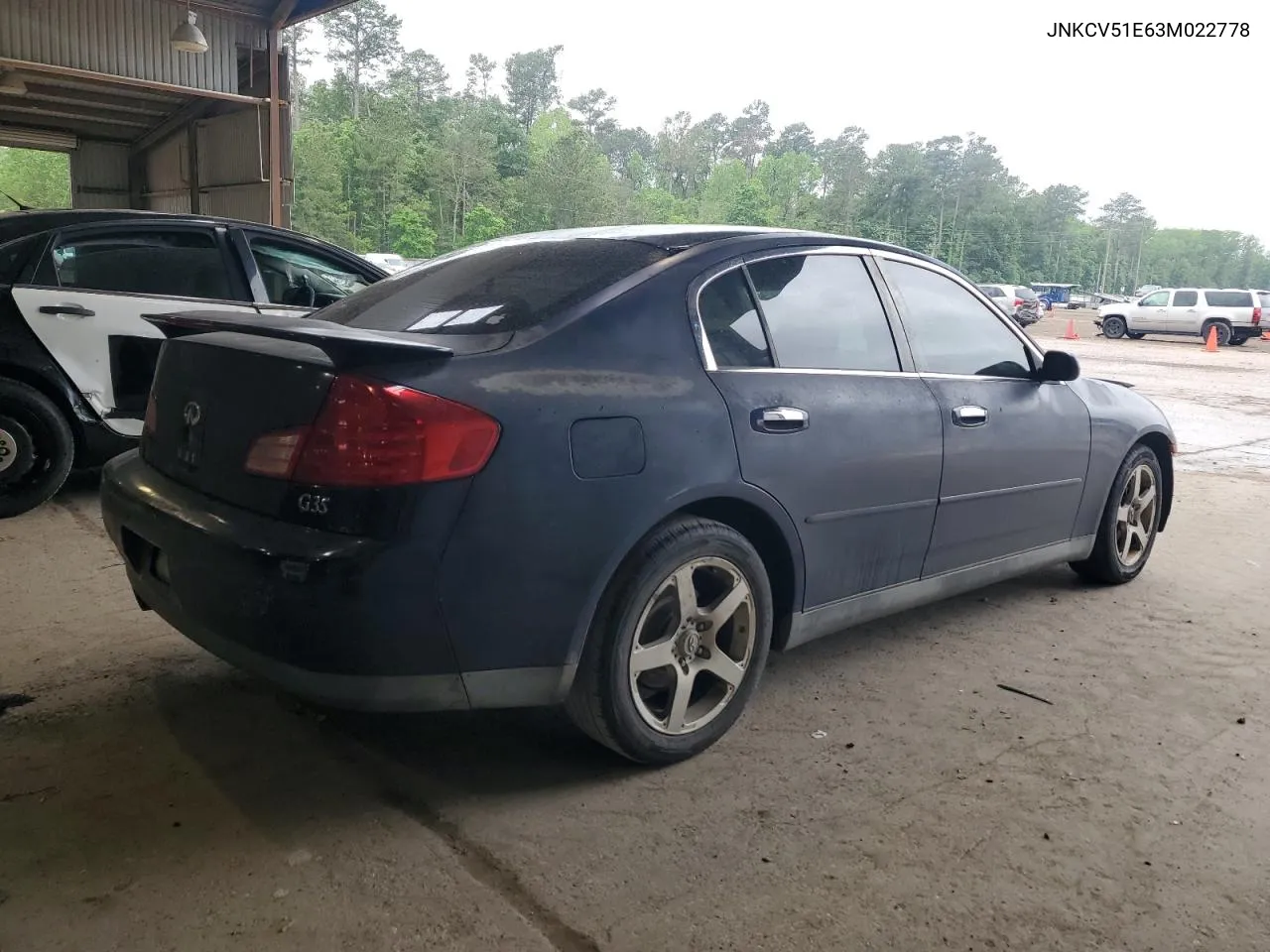 2003 Infiniti G35 VIN: JNKCV51E63M022778 Lot: 56683764