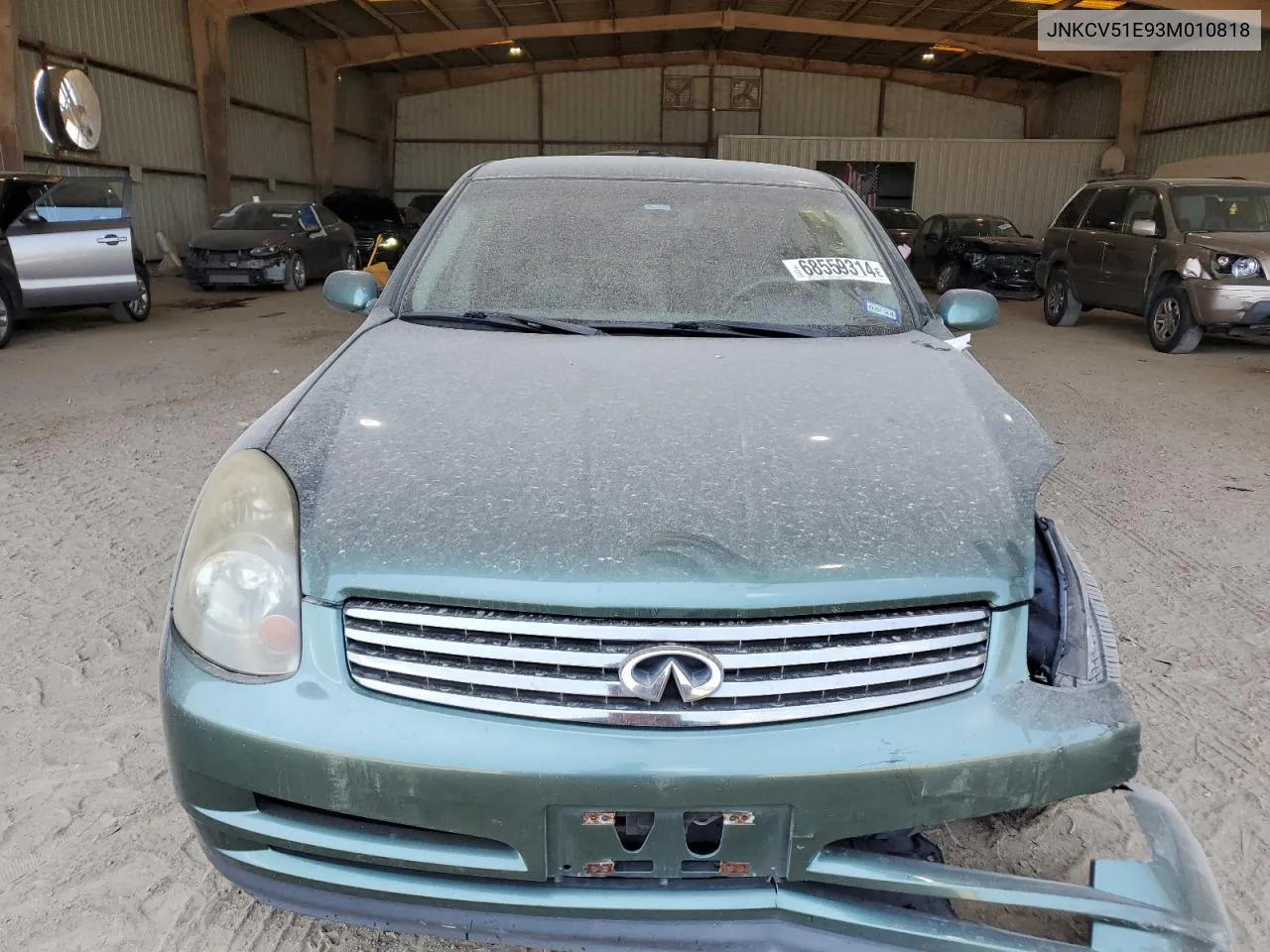 2003 Infiniti G35 VIN: JNKCV51E93M010818 Lot: 68559314