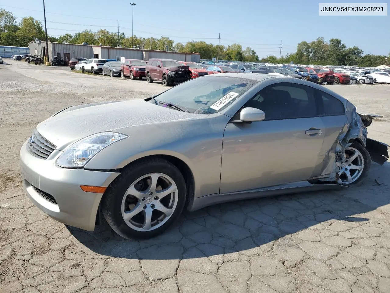 2003 Infiniti G35 VIN: JNKCV54EX3M208271 Lot: 71851904