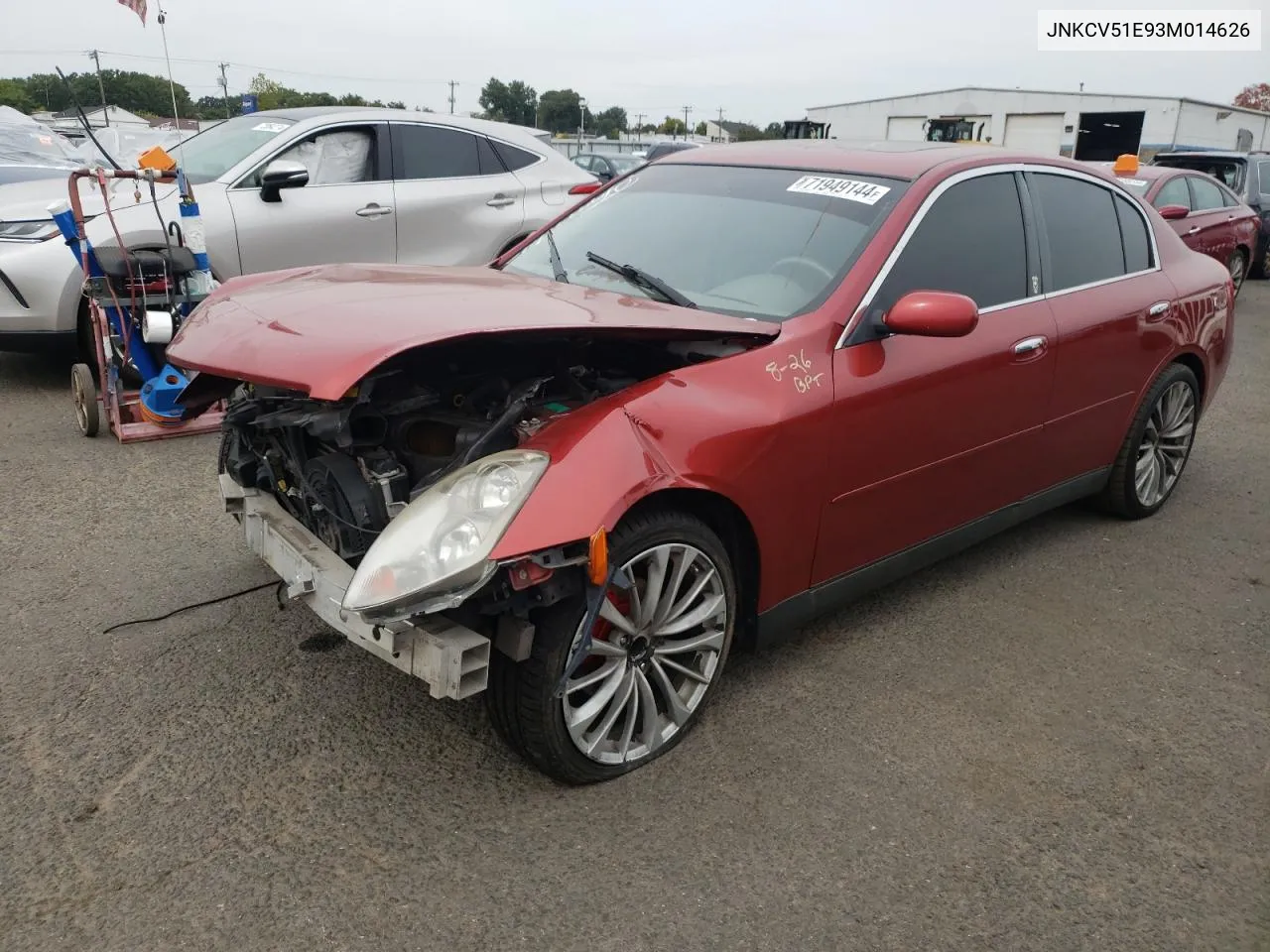 2003 Infiniti G35 VIN: JNKCV51E93M014626 Lot: 71949144