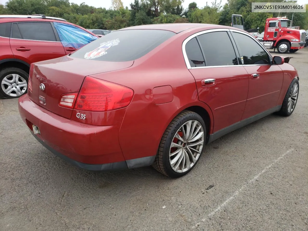 2003 Infiniti G35 VIN: JNKCV51E93M014626 Lot: 71949144