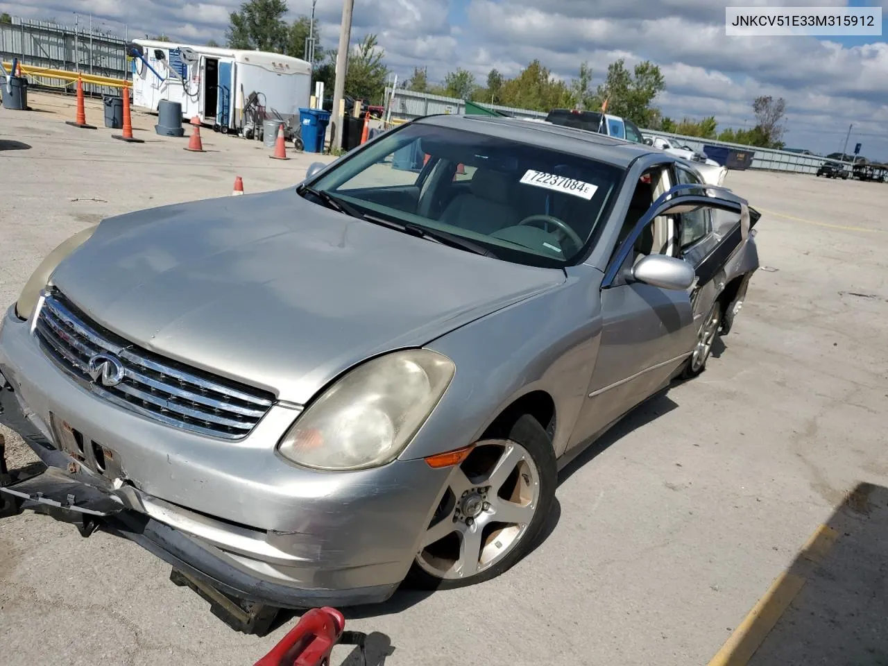 2003 Infiniti G35 VIN: JNKCV51E33M315912 Lot: 72237084