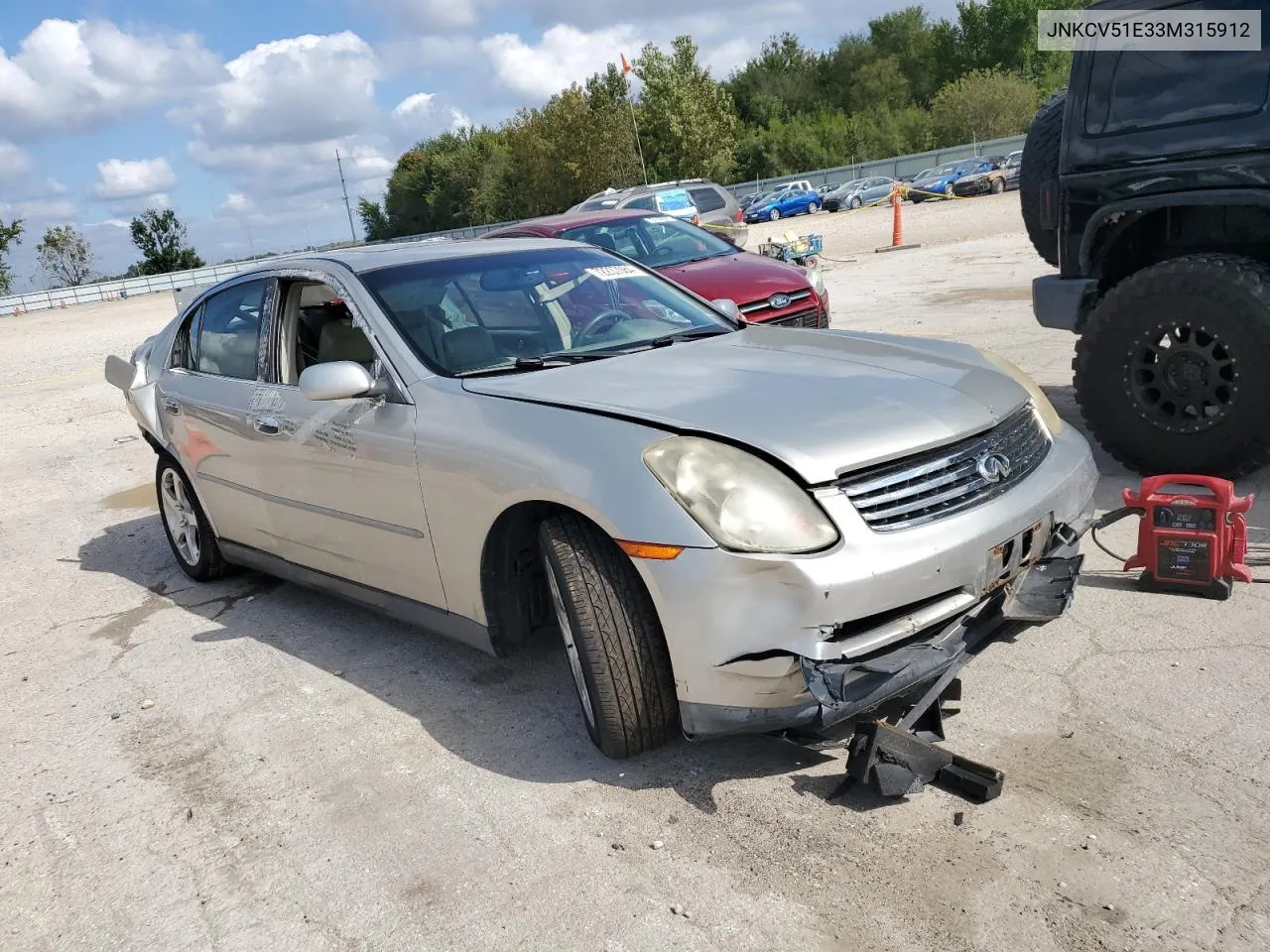 2003 Infiniti G35 VIN: JNKCV51E33M315912 Lot: 72237084