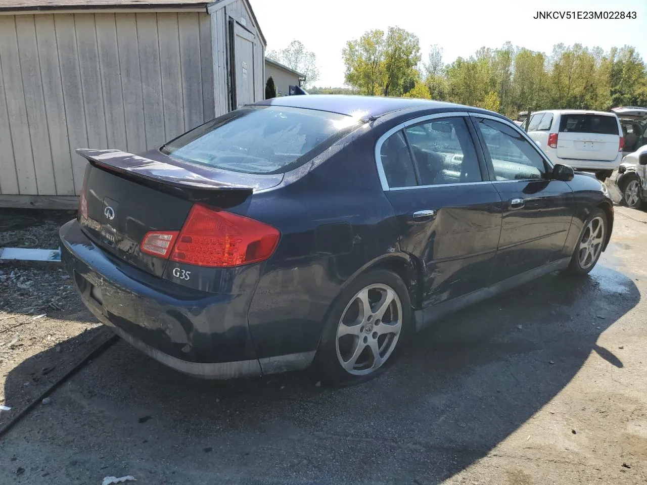 2003 Infiniti G35 VIN: JNKCV51E23M022843 Lot: 72345674