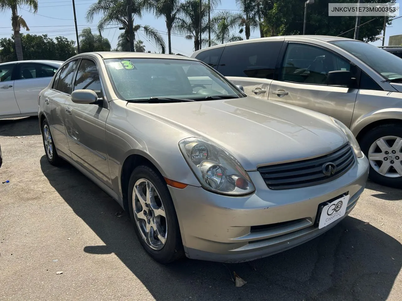 2003 Infiniti G35 VIN: JNKCV51E73M000353 Lot: 73202104