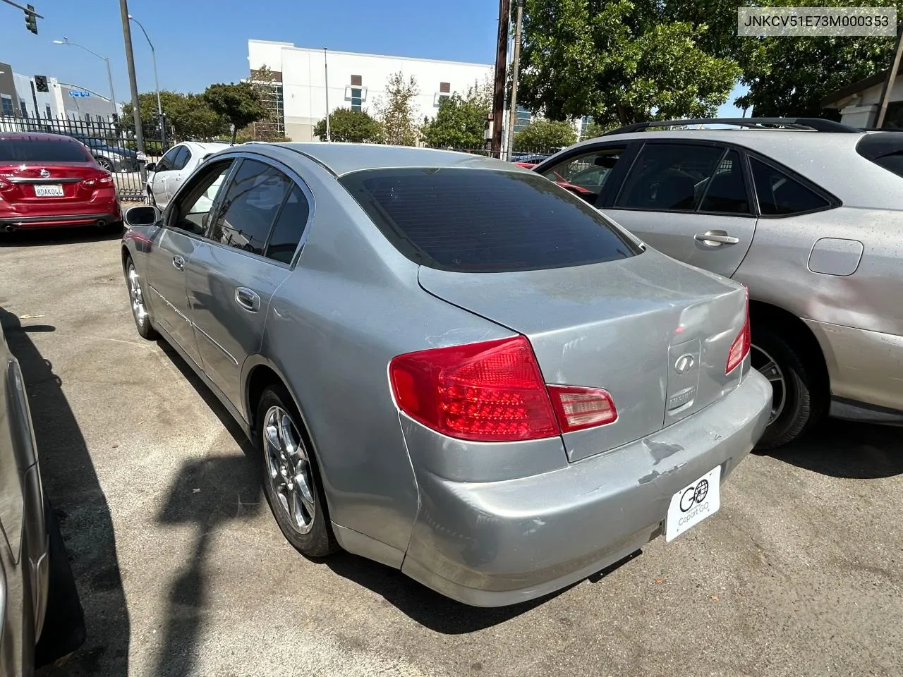 2003 Infiniti G35 VIN: JNKCV51E73M000353 Lot: 73202104