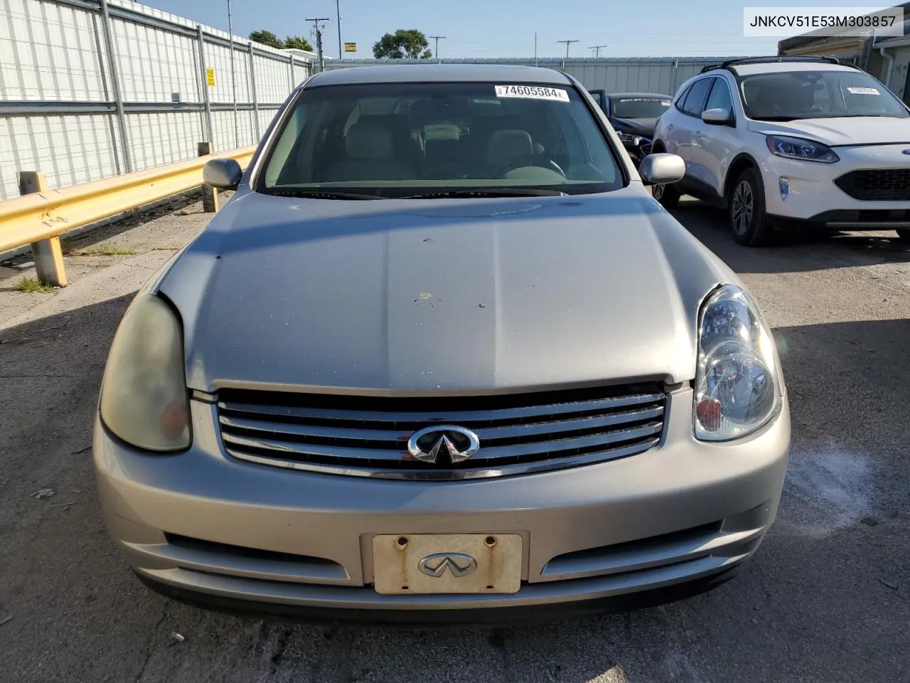 2003 Infiniti G35 VIN: JNKCV51E53M303857 Lot: 74605584