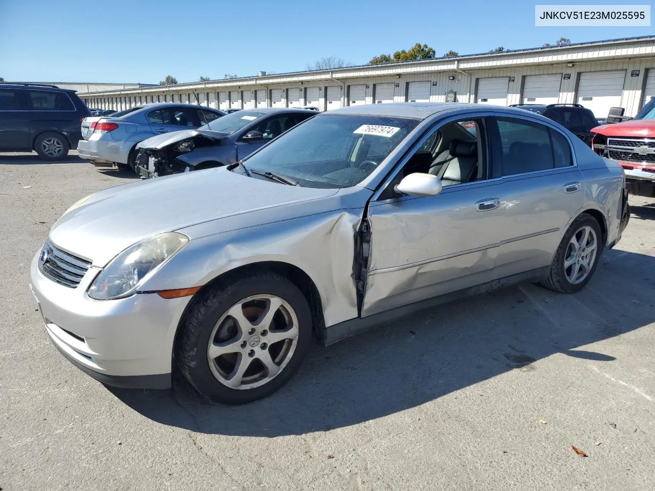 2003 Infiniti G35 VIN: JNKCV51E23M025595 Lot: 76697974