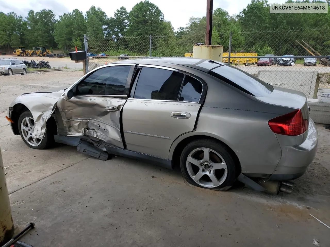 2004 Infiniti G35 VIN: JNKCV51E64M614618 Lot: 65929664