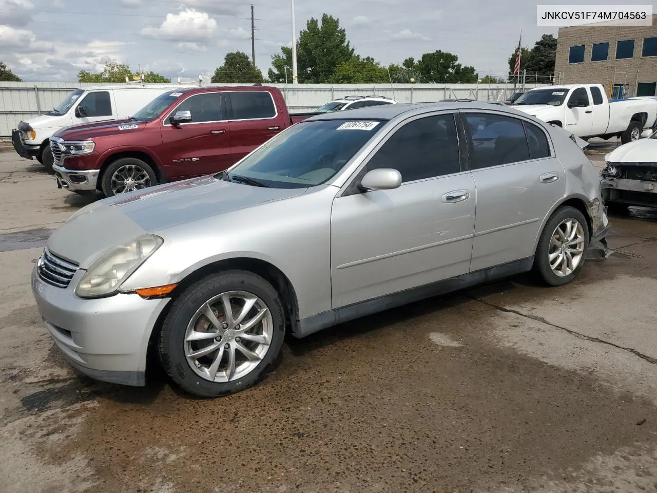 2004 Infiniti G35 VIN: JNKCV51F74M704563 Lot: 70261754