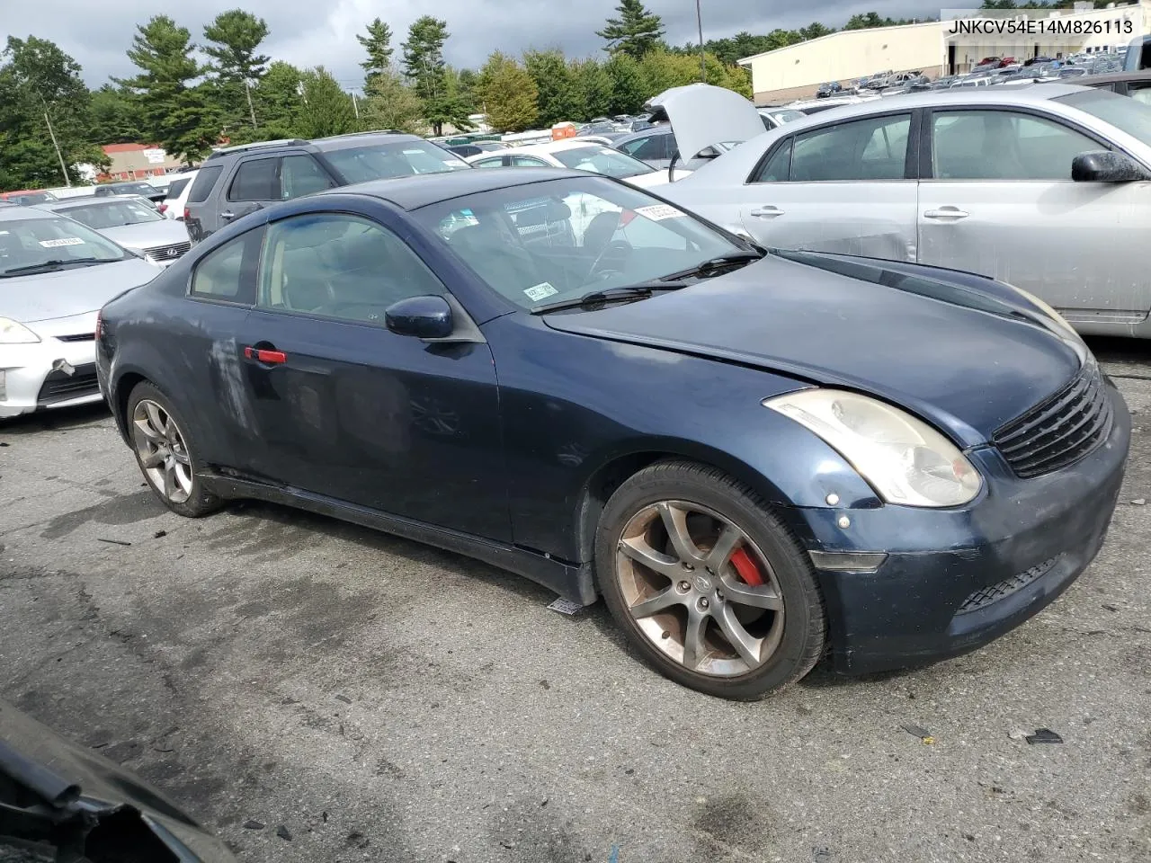 2004 Infiniti G35 VIN: JNKCV54E14M826113 Lot: 72052564