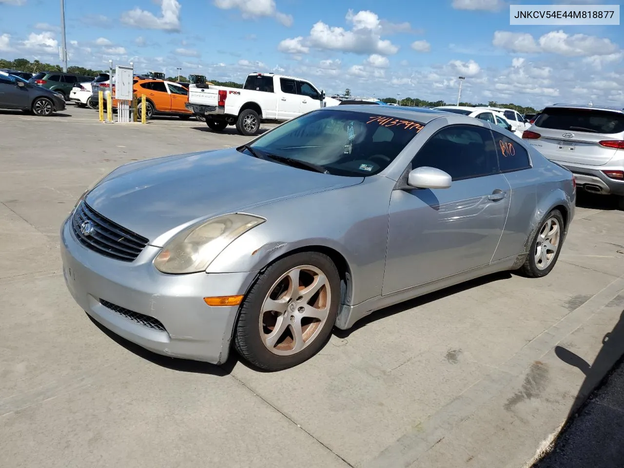 2004 Infiniti G35 VIN: JNKCV54E44M818877 Lot: 74137974