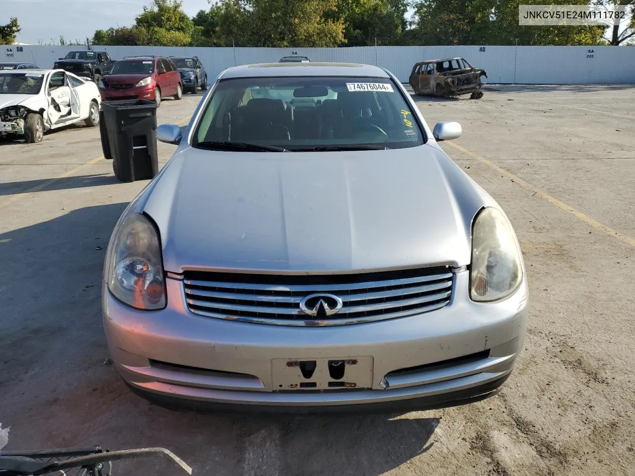 2004 Infiniti G35 VIN: JNKCV51E24M111782 Lot: 74676044