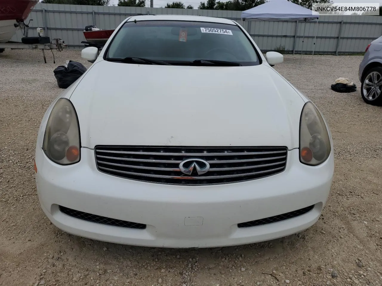 2004 Infiniti G35 VIN: JNKCV54E84M806778 Lot: 75052754