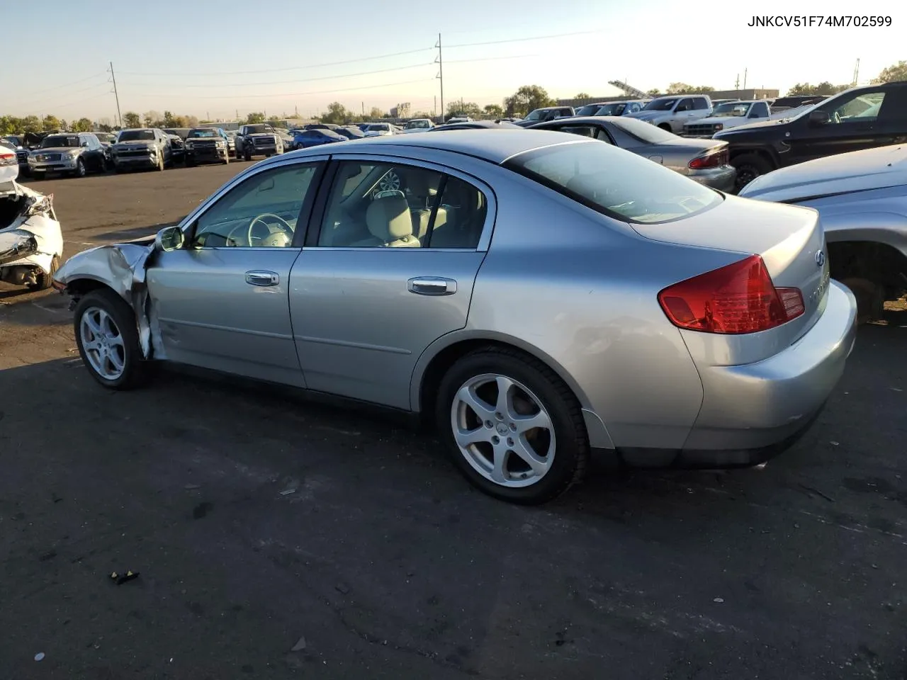 2004 Infiniti G35 VIN: JNKCV51F74M702599 Lot: 75554534