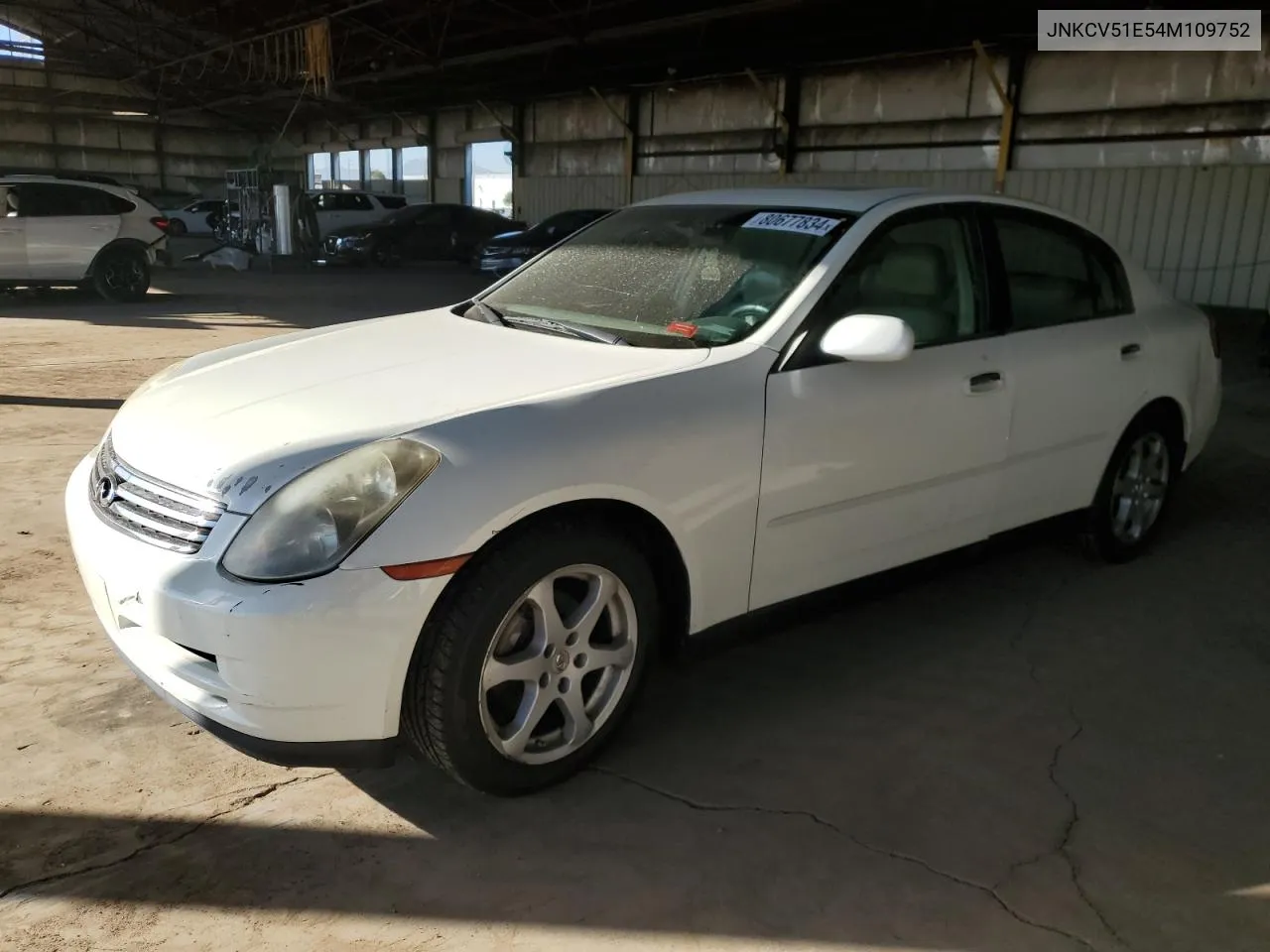 2004 Infiniti G35 VIN: JNKCV51E54M109752 Lot: 80677834