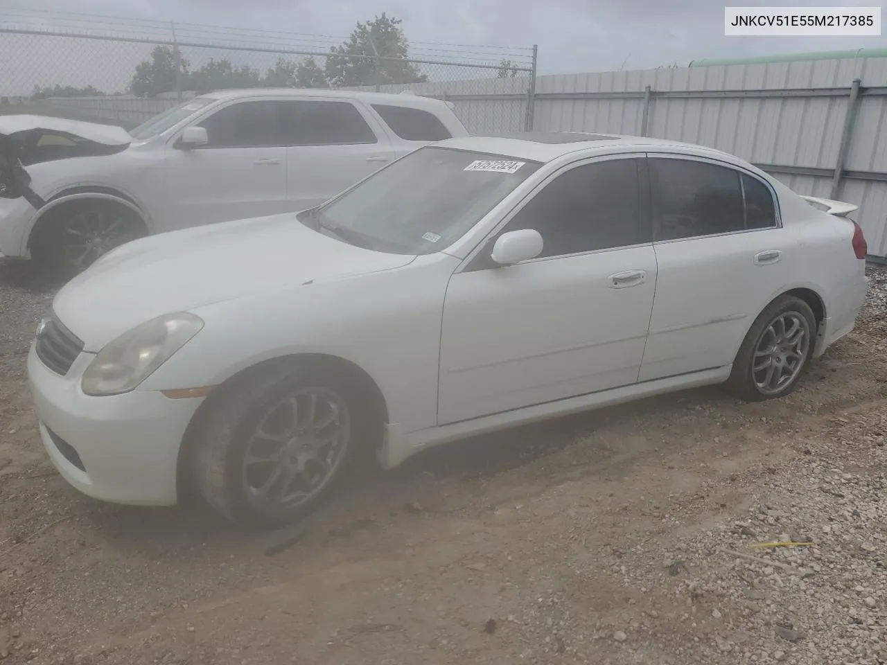 2005 Infiniti G35 VIN: JNKCV51E55M217385 Lot: 57572524