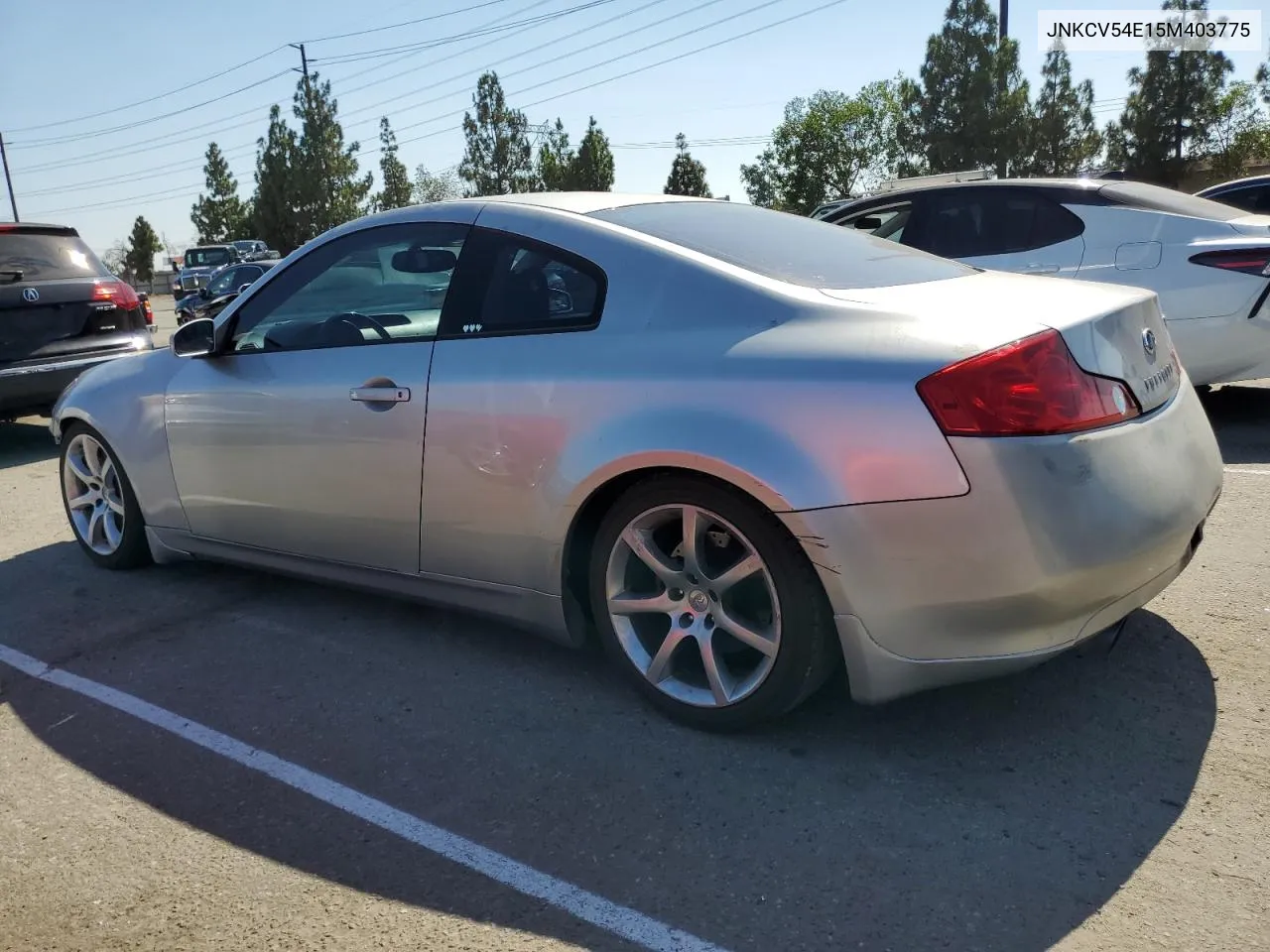 2005 Infiniti G35 VIN: JNKCV54E15M403775 Lot: 65751804