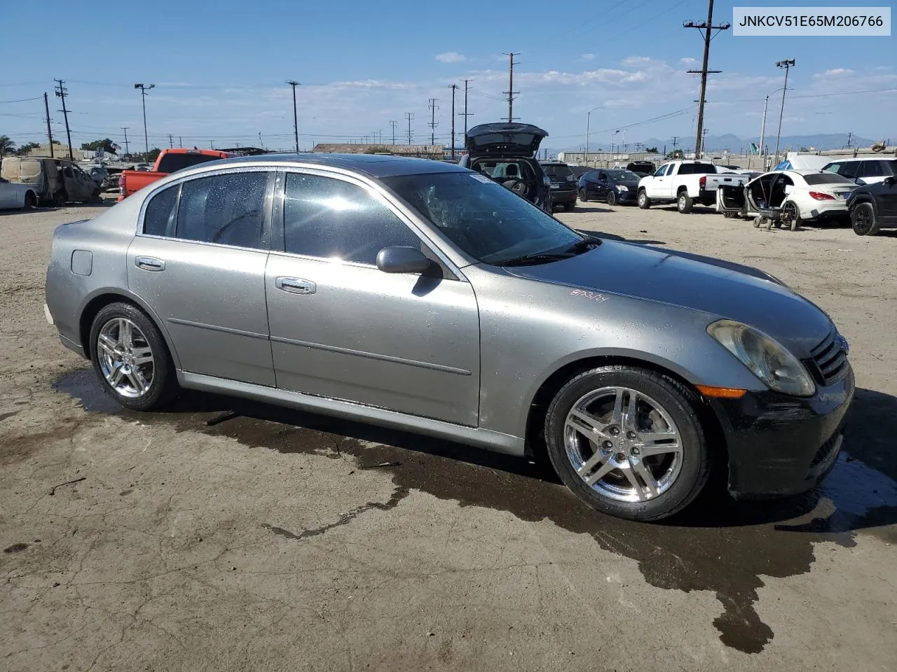 2005 Infiniti G35 VIN: JNKCV51E65M206766 Lot: 70475334