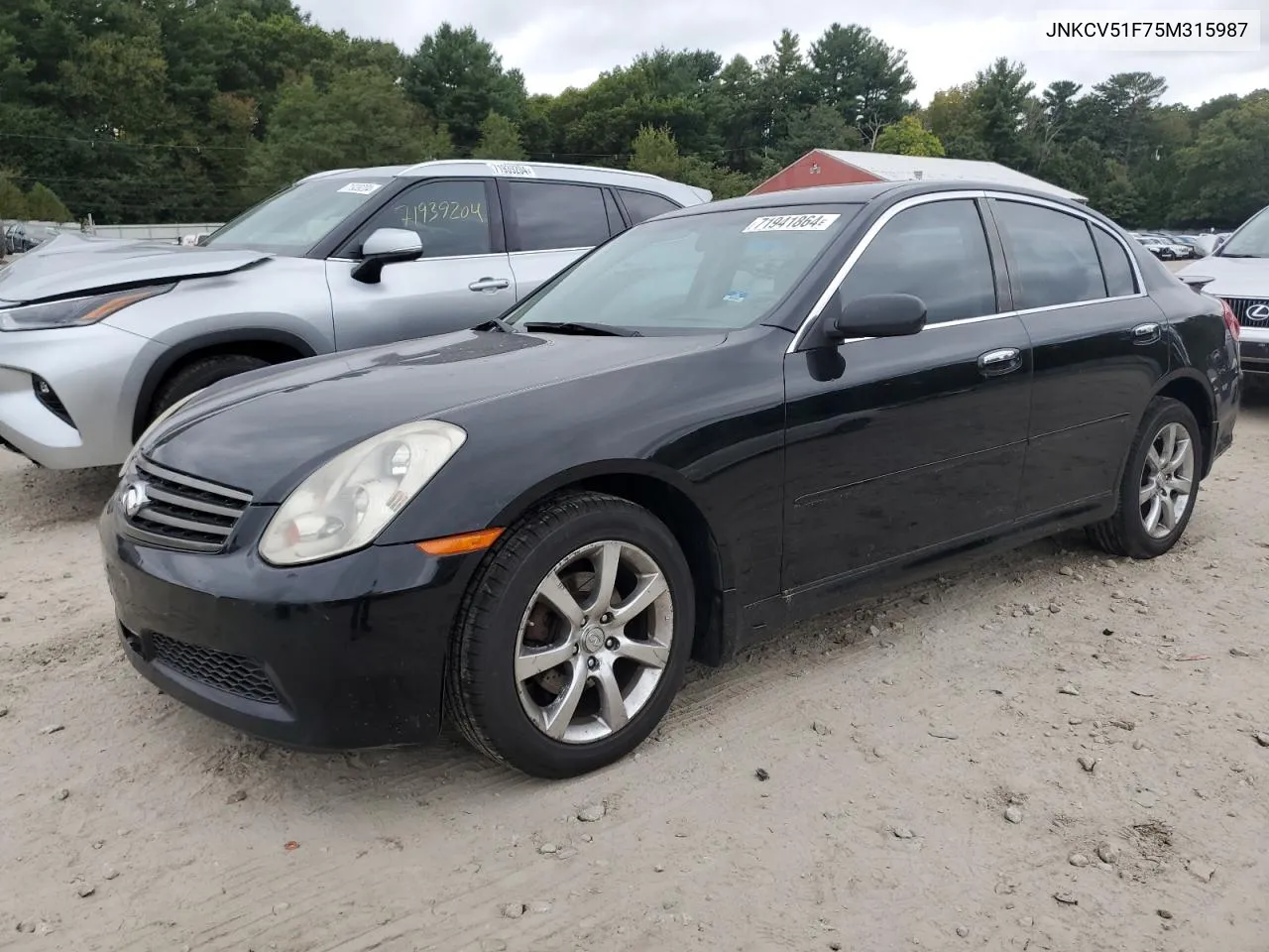 2005 Infiniti G35 VIN: JNKCV51F75M315987 Lot: 71941864