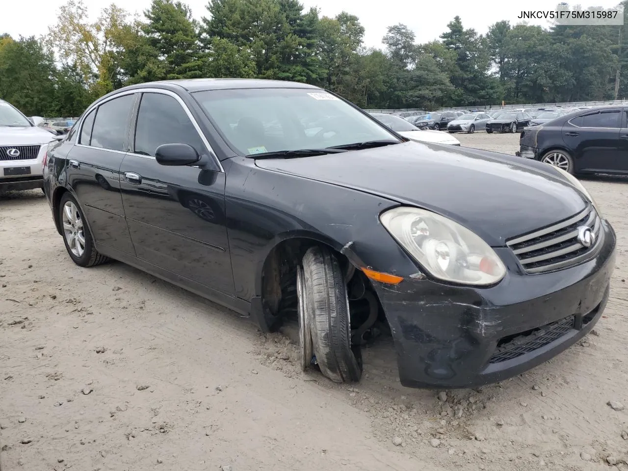 2005 Infiniti G35 VIN: JNKCV51F75M315987 Lot: 71941864