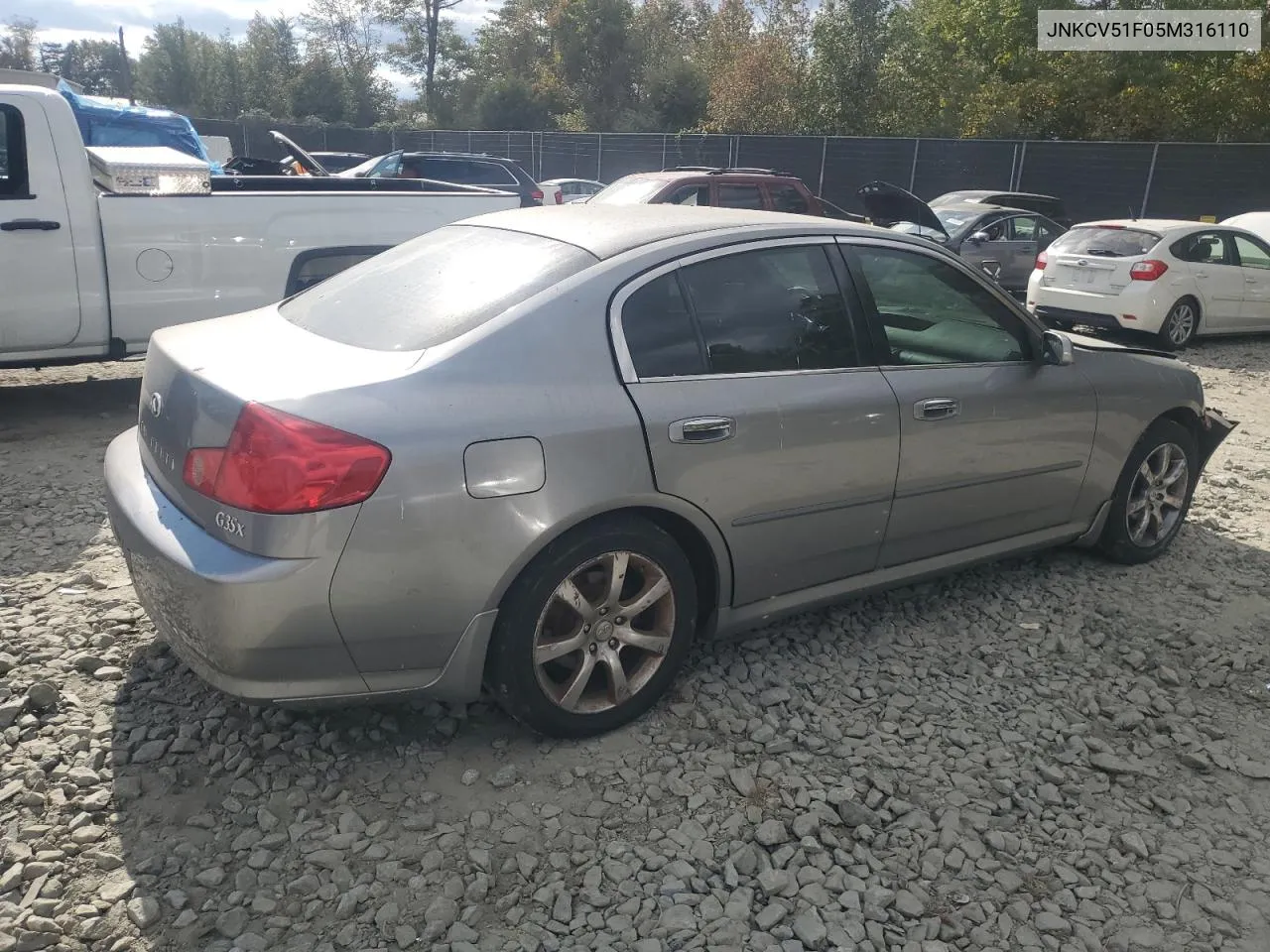 2005 Infiniti G35 VIN: JNKCV51F05M316110 Lot: 75603734