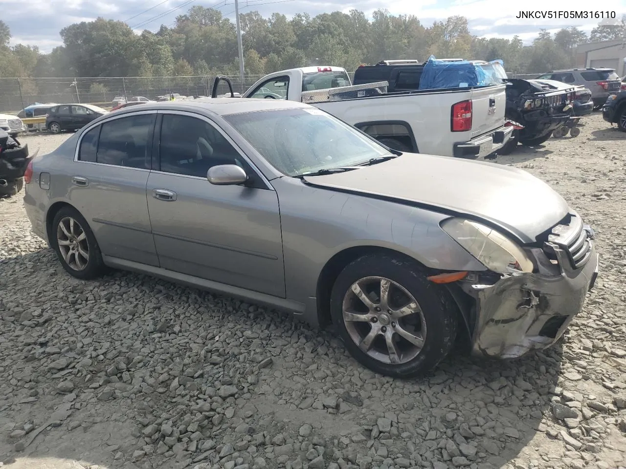 2005 Infiniti G35 VIN: JNKCV51F05M316110 Lot: 75603734