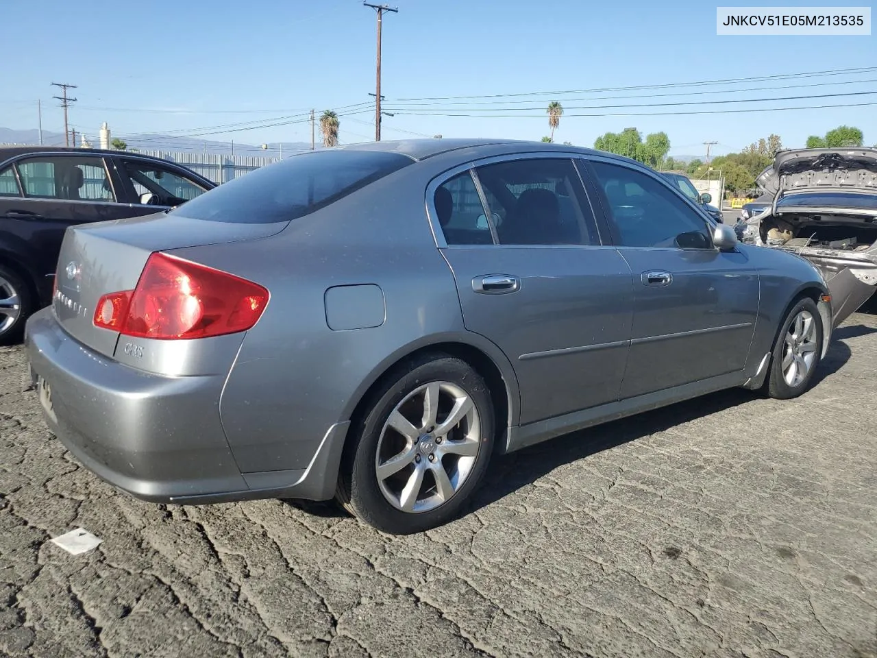 2005 Infiniti G35 VIN: JNKCV51E05M213535 Lot: 75761104