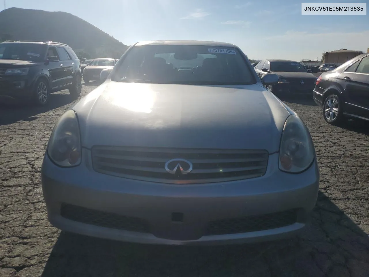 2005 Infiniti G35 VIN: JNKCV51E05M213535 Lot: 75761104