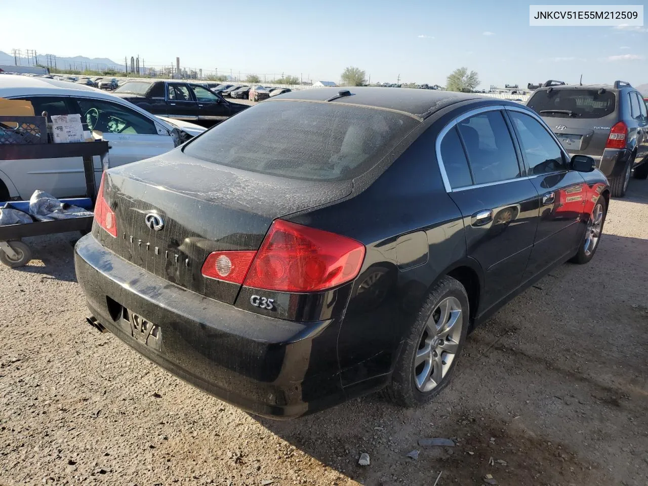 2005 Infiniti G35 VIN: JNKCV51E55M212509 Lot: 75762844