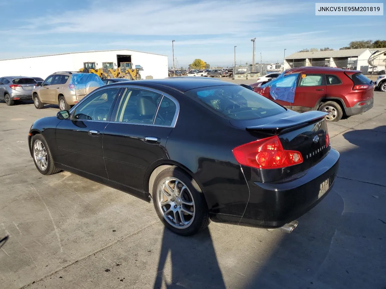 2005 Infiniti G35 VIN: JNKCV51E95M201819 Lot: 80664324