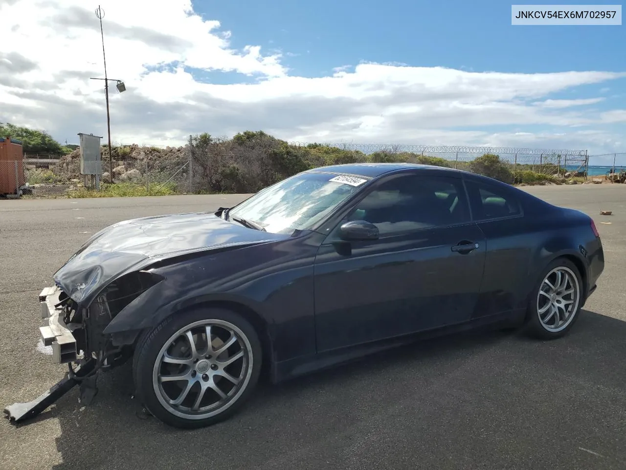 2006 Infiniti G35 VIN: JNKCV54EX6M702957 Lot: 62154594