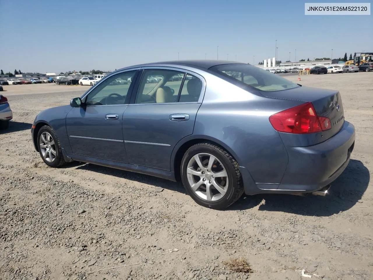 2006 Infiniti G35 VIN: JNKCV51E26M522120 Lot: 62259174