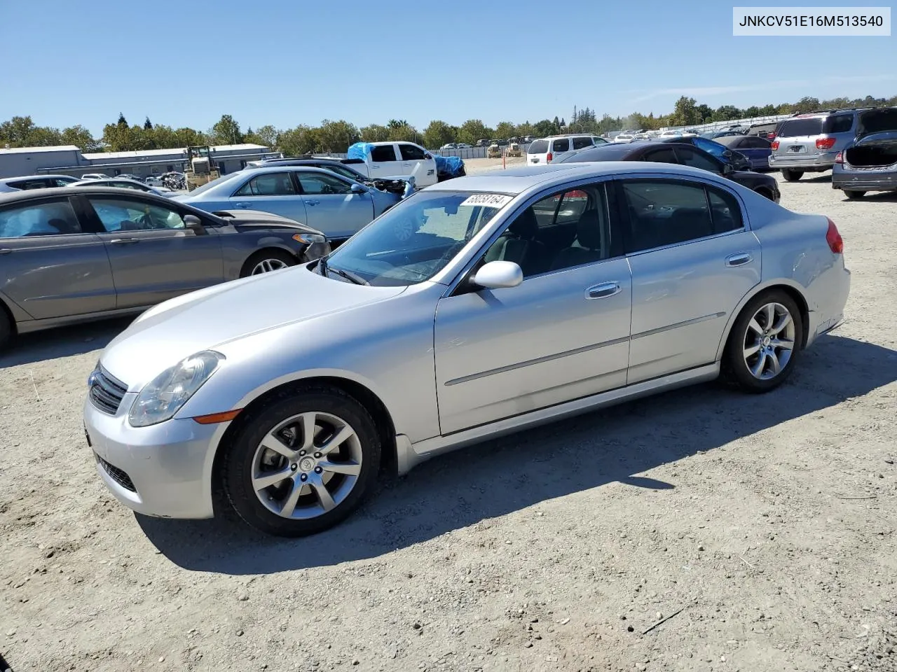 2006 Infiniti G35 VIN: JNKCV51E16M513540 Lot: 68058164