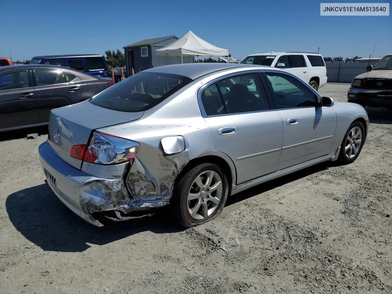 2006 Infiniti G35 VIN: JNKCV51E16M513540 Lot: 68058164