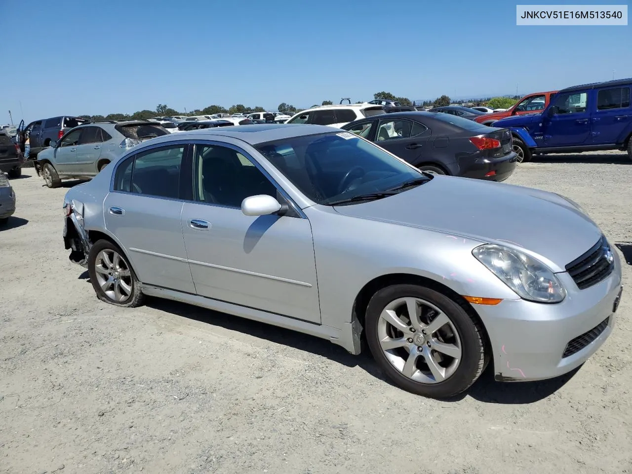 2006 Infiniti G35 VIN: JNKCV51E16M513540 Lot: 68058164