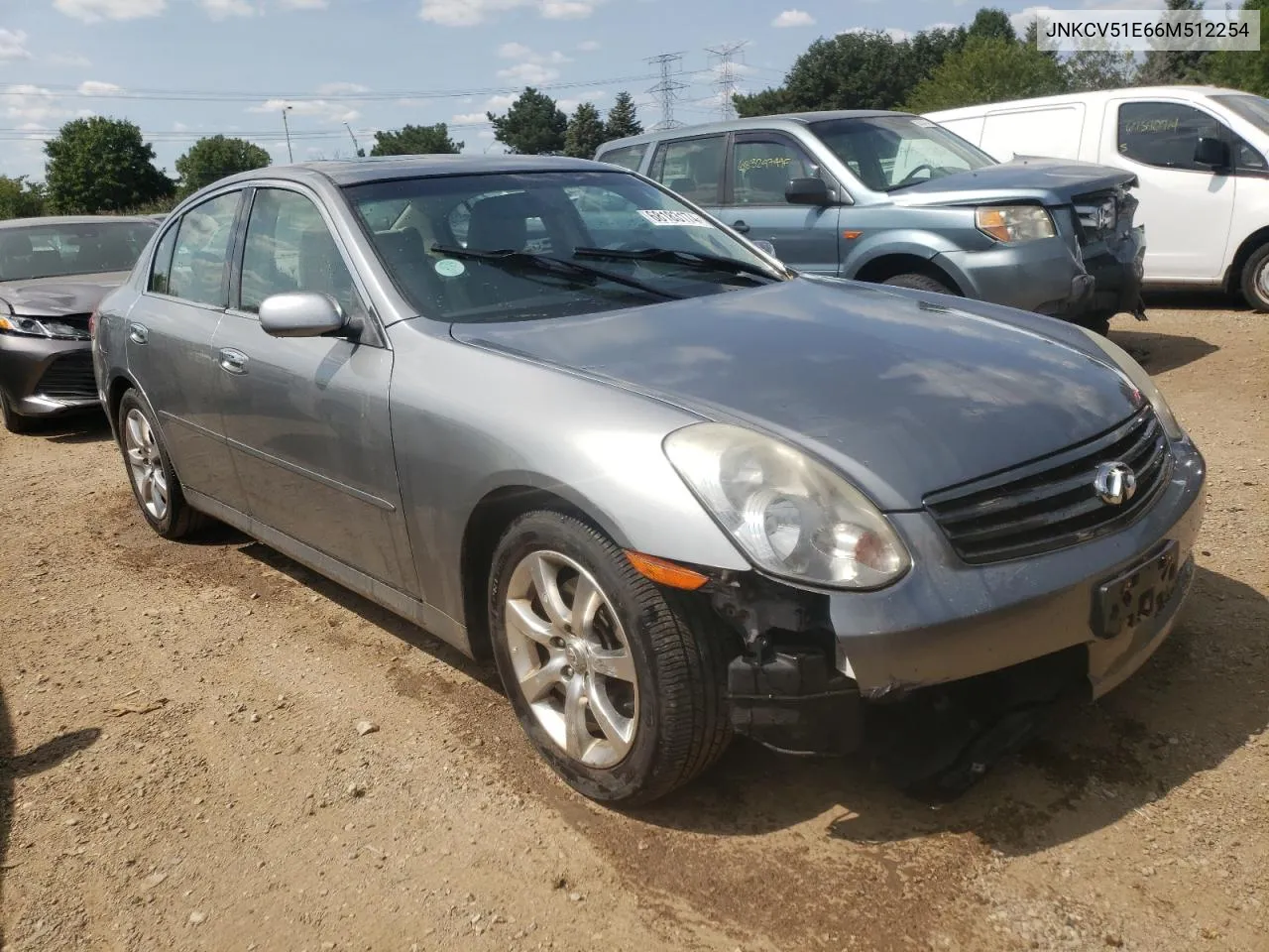 2006 Infiniti G35 VIN: JNKCV51E66M512254 Lot: 68183174