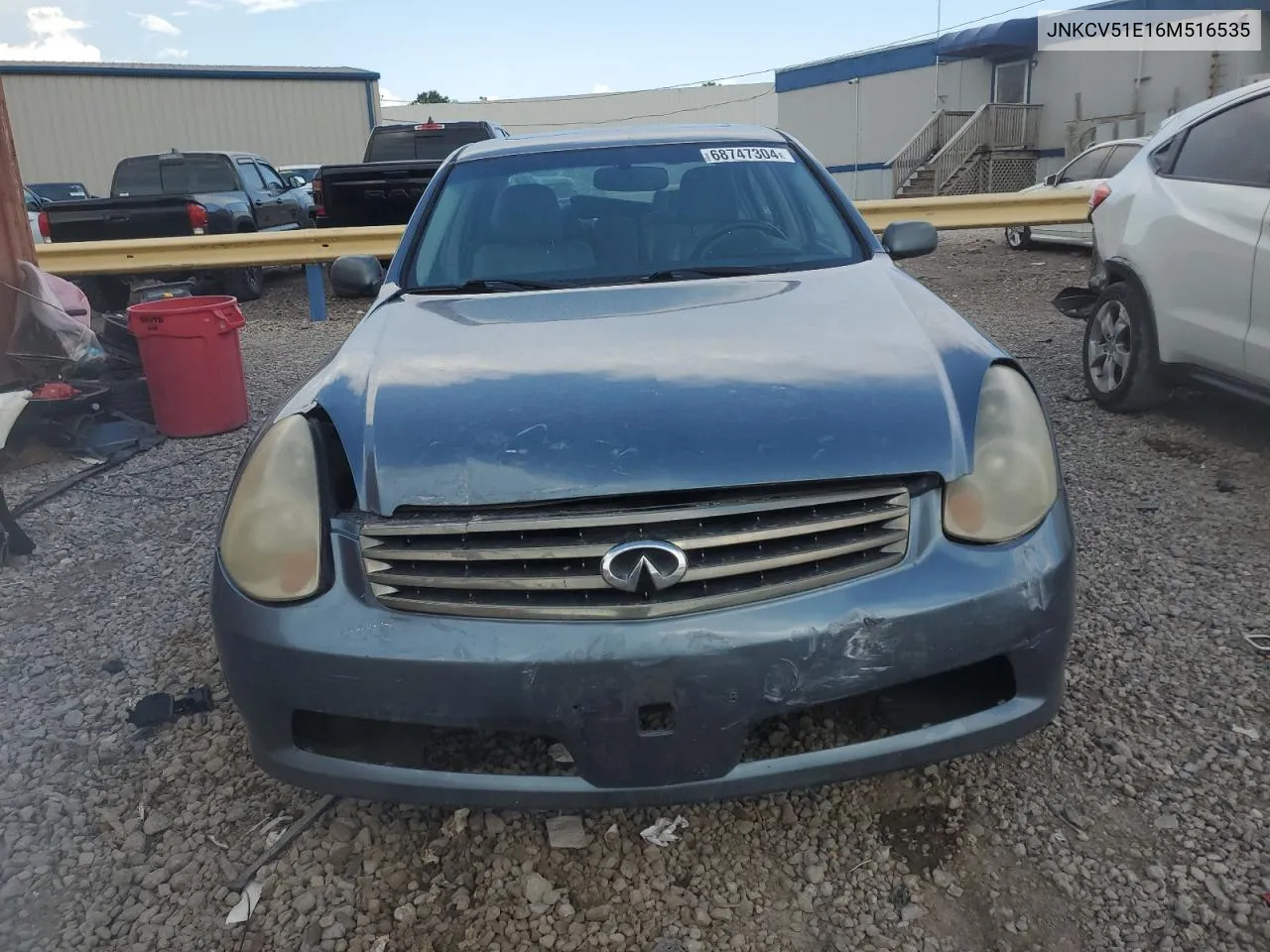 2006 Infiniti G35 VIN: JNKCV51E16M516535 Lot: 68747304