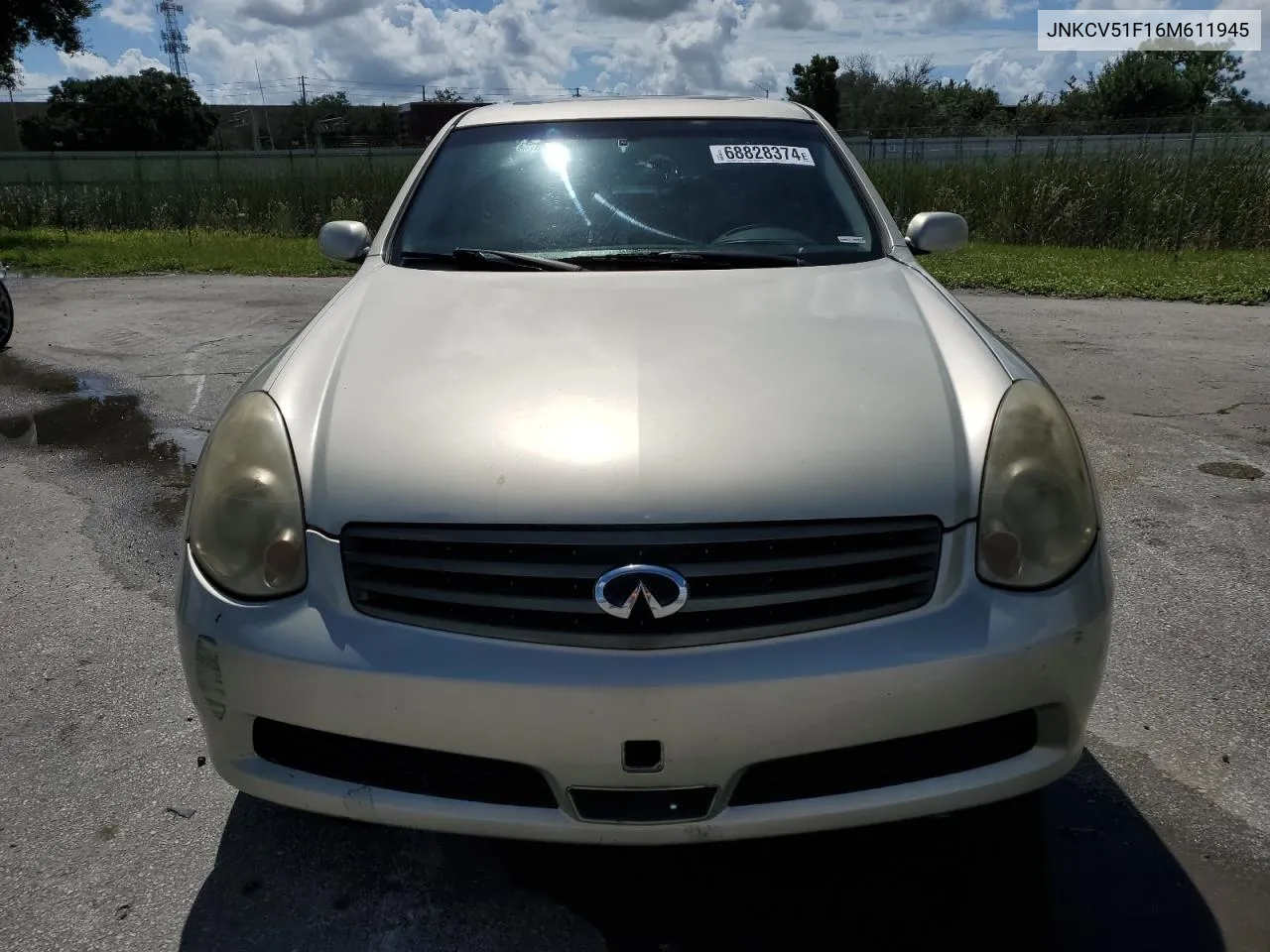 JNKCV51F16M611945 2006 Infiniti G35