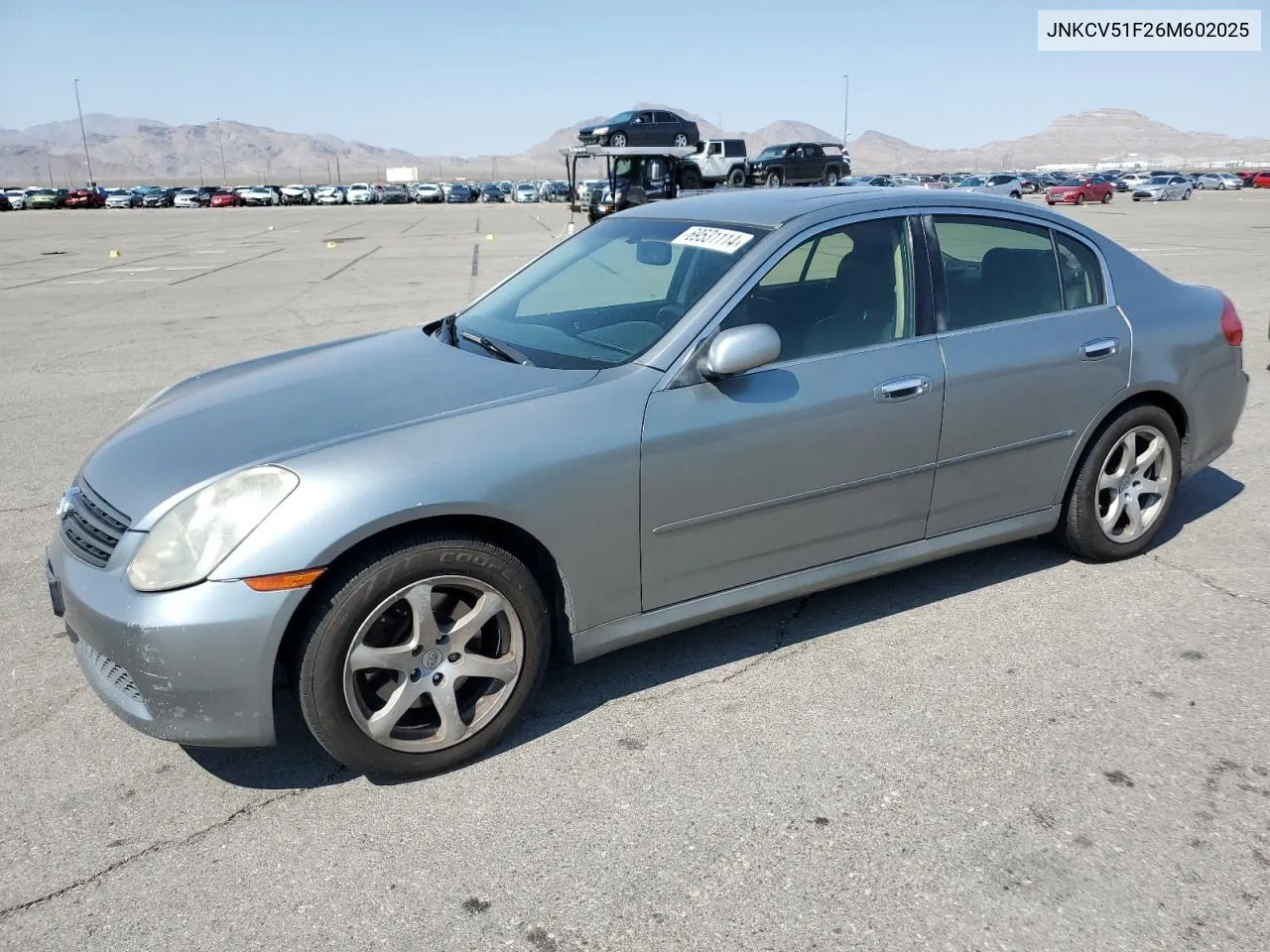 2006 Infiniti G35 VIN: JNKCV51F26M602025 Lot: 69531114