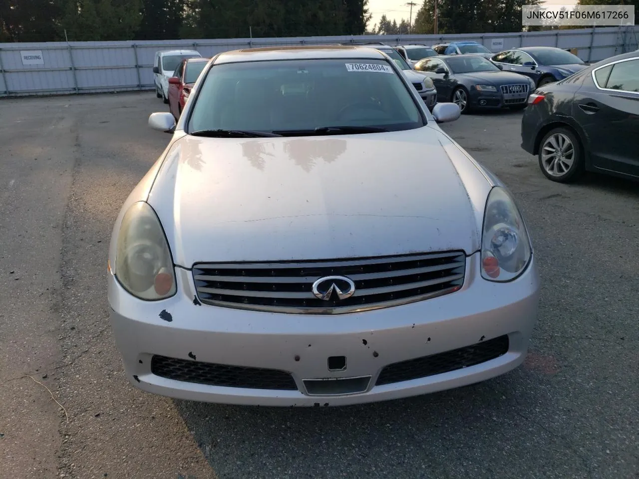 2006 Infiniti G35 VIN: JNKCV51F06M617266 Lot: 70624804